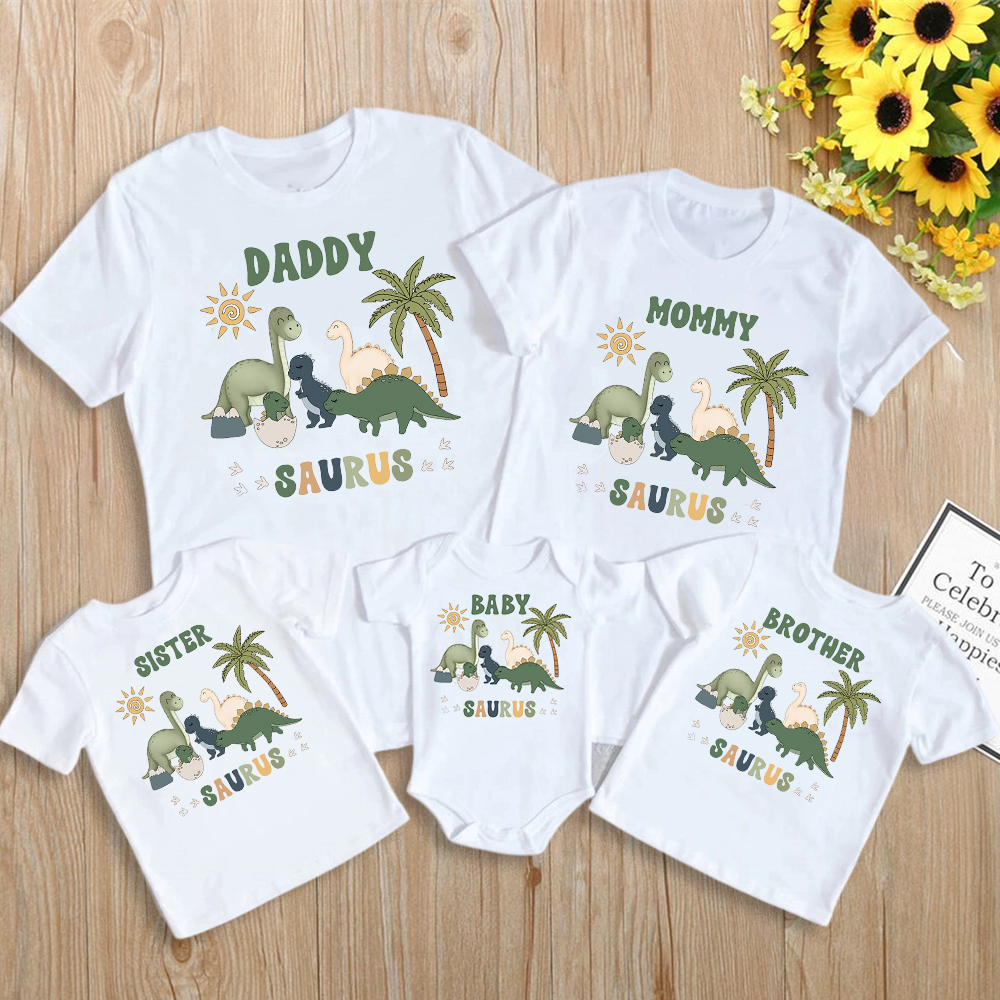 Baby Clothing Sets Boy - Cartoon Dinosaur Print Family Matching Outfits