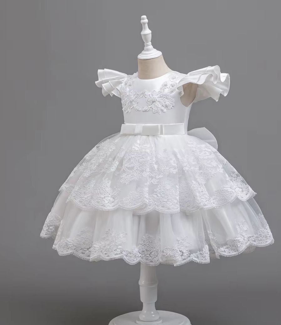 Girl Party Dress Embroidery Ch - Baby Clothing For Girls avaliação e preço