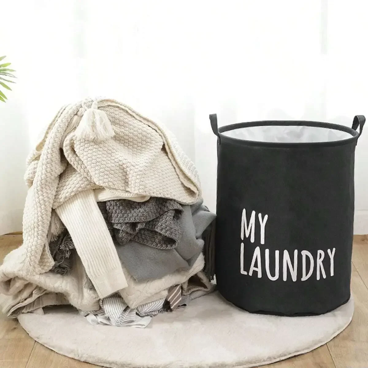 Foldable Drawstring Laundry Ha - Baby Clothing Dividers avaliação e preço