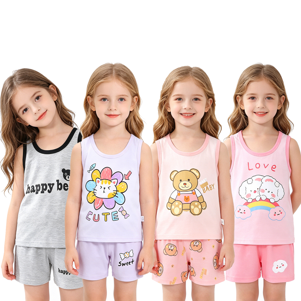 Summer Girls Pajamas Children  - Baby Clothing Sets Boy avaliação e preço