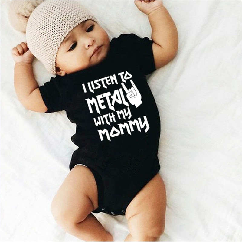 I Listen to Metal with My Dadd - Baby Clothing Gender Neutral avaliação e preço