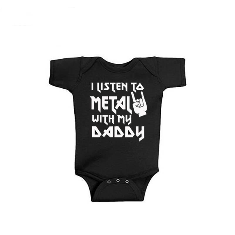 I Listen to Metal with My Dadd - Baby Clothing Gender Neutral avaliação e preço