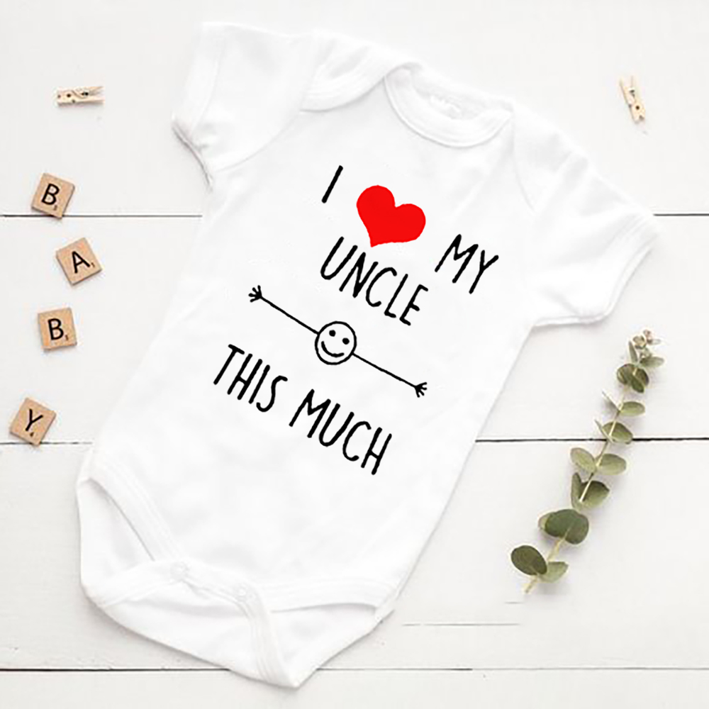 I Love My Uncle This Much Newb - Baby Clothing Gender Neutral avaliação e preço