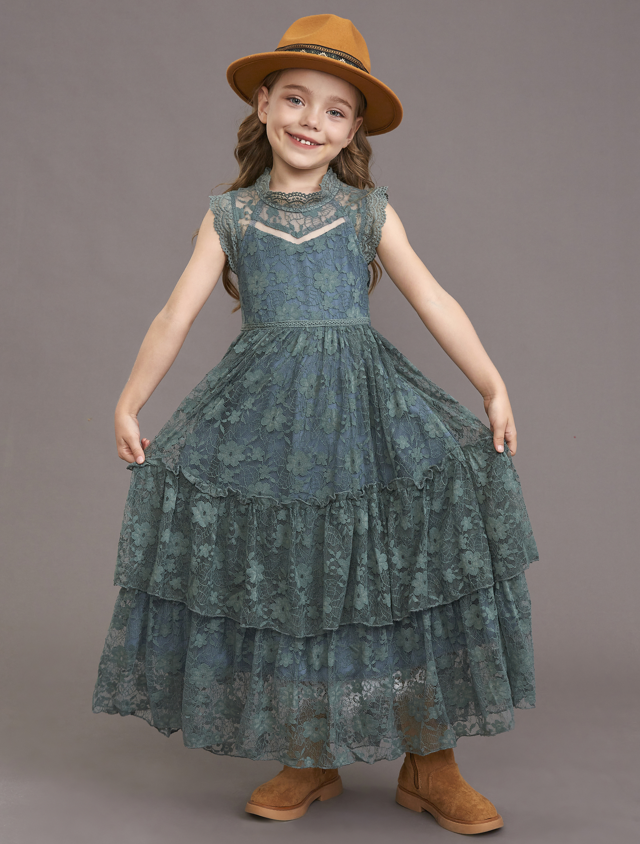 Girls Flower Dress Lace Cotton - Baby Clothing For Girls avaliação e preço