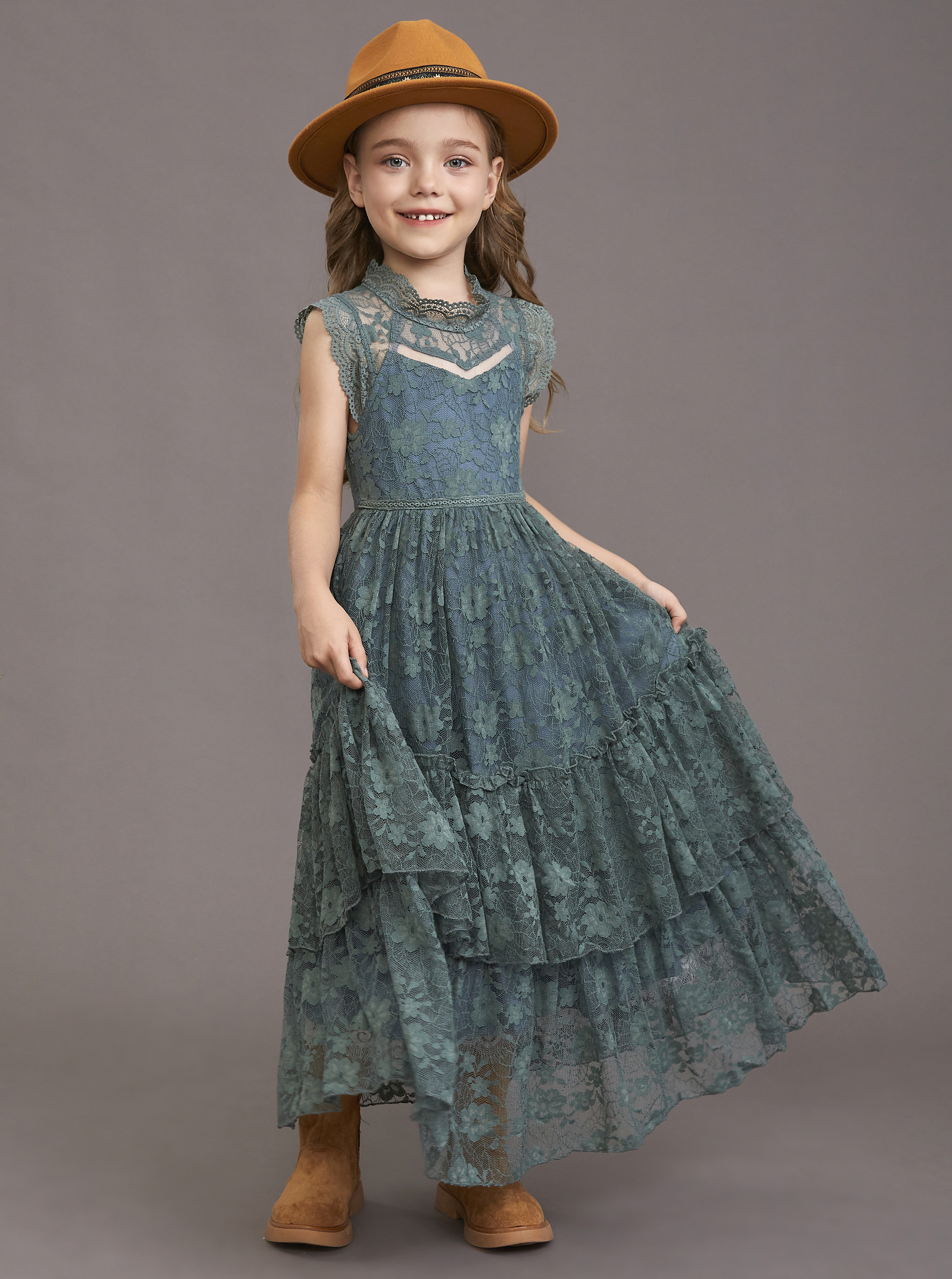Girls Flower Dress Lace Cotton - Baby Clothing For Girls avaliação e preço