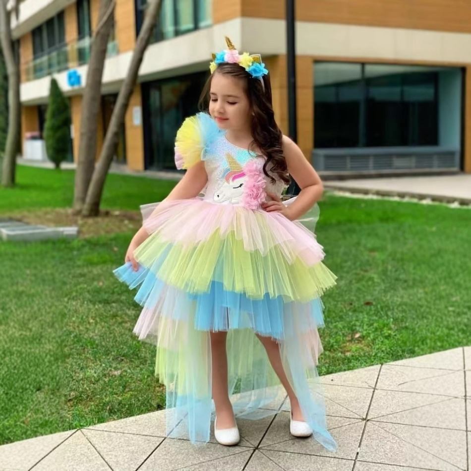 Rainbow Unicorn Baby Party Gir - Baby Clothing For Girls avaliação e preço
