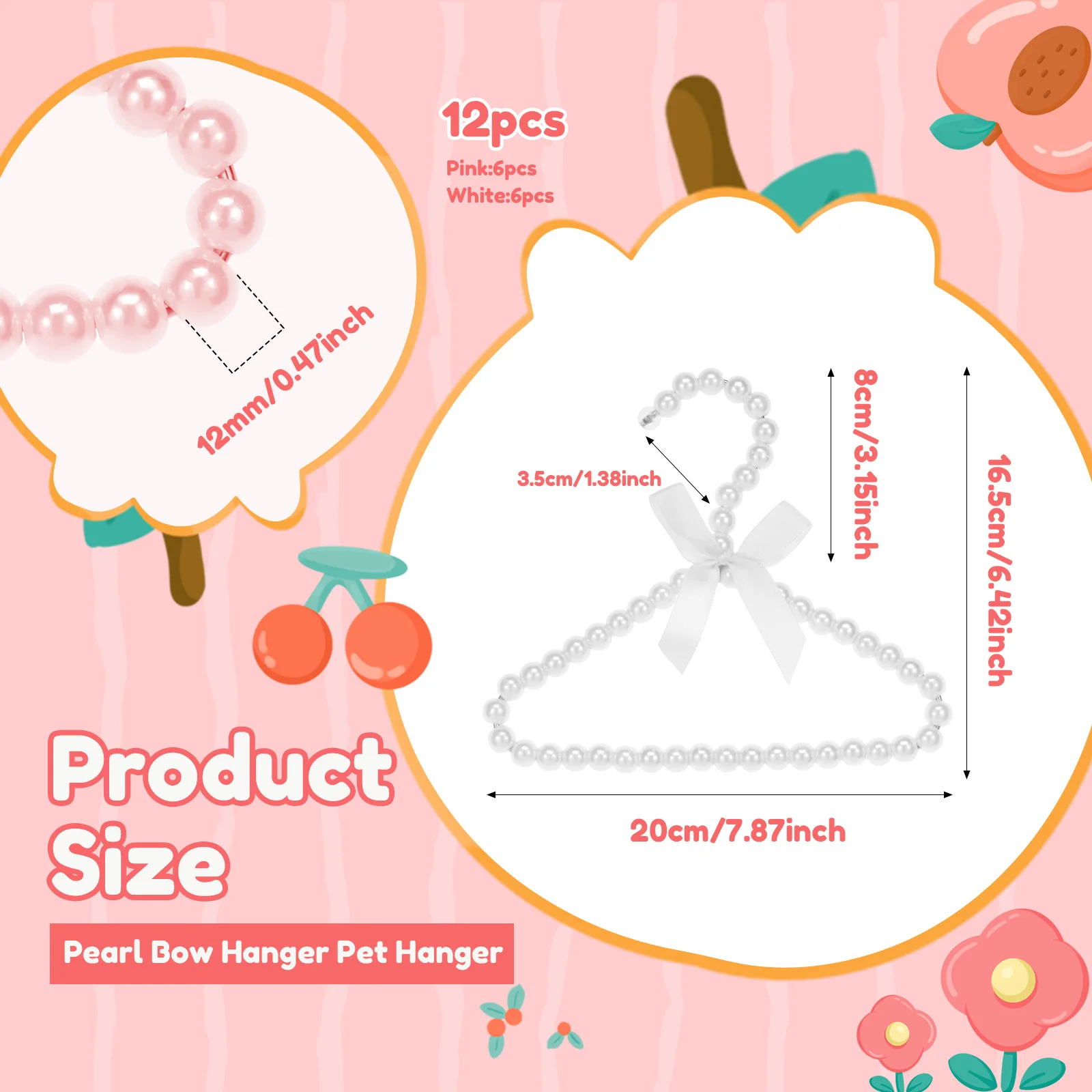 12Pcs Pearl Hanger Kids with E - Baby Clothing Dividers avaliação e preço