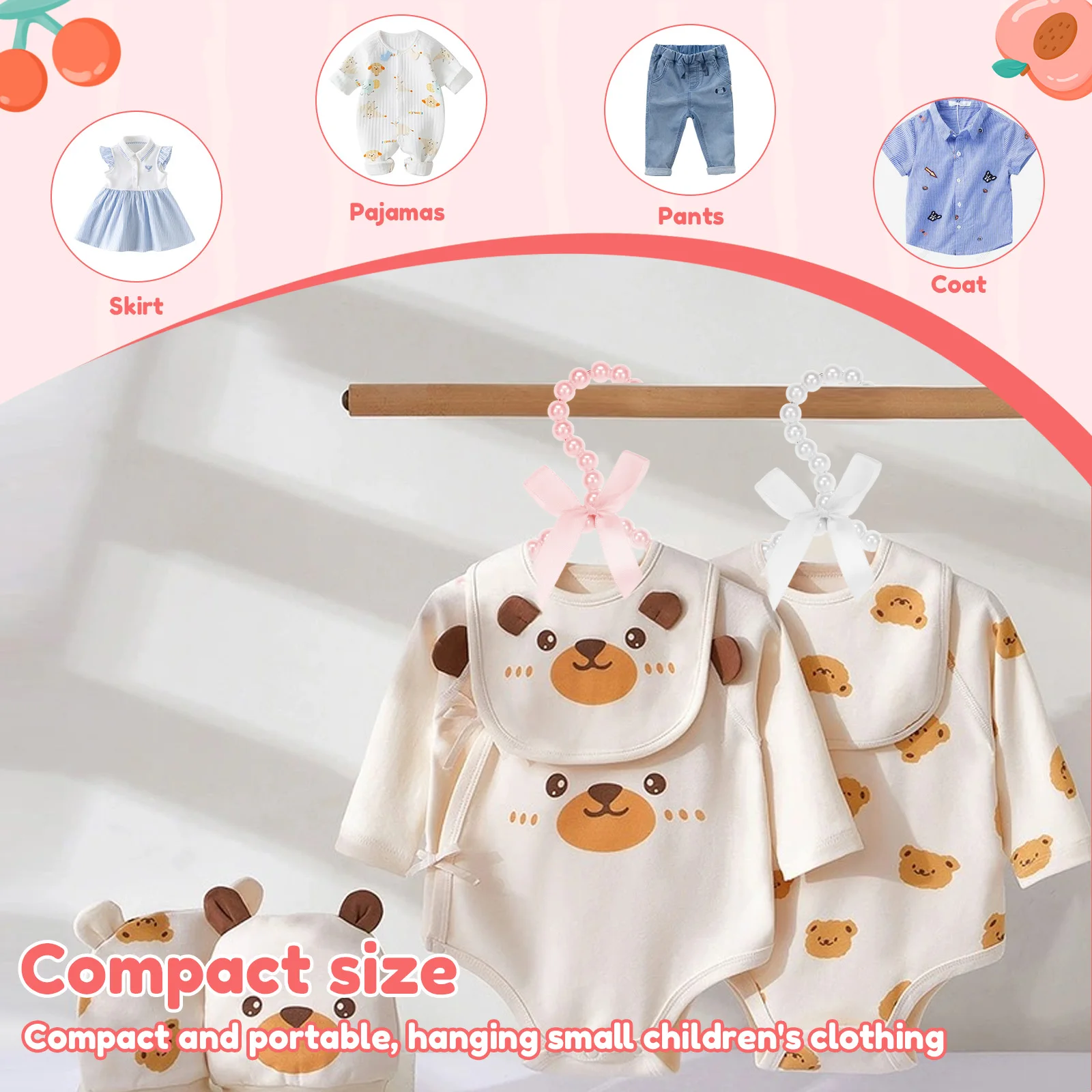 12Pcs Pearl Hanger Kids with E - Baby Clothing Dividers avaliação e preço