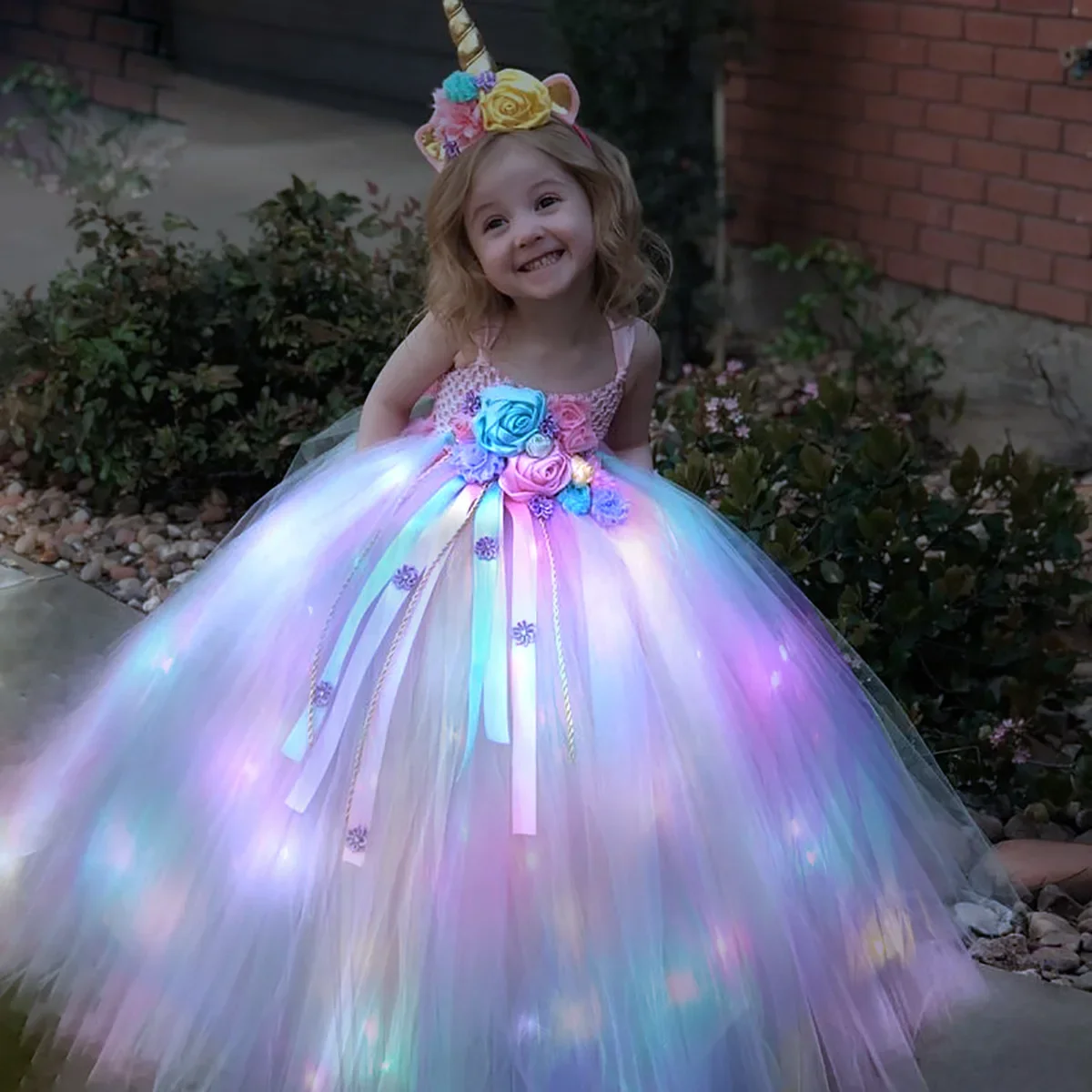 Gilrs Long LED Unicorn Tutu Dr - Baby Tutu Skirt avaliação e preço