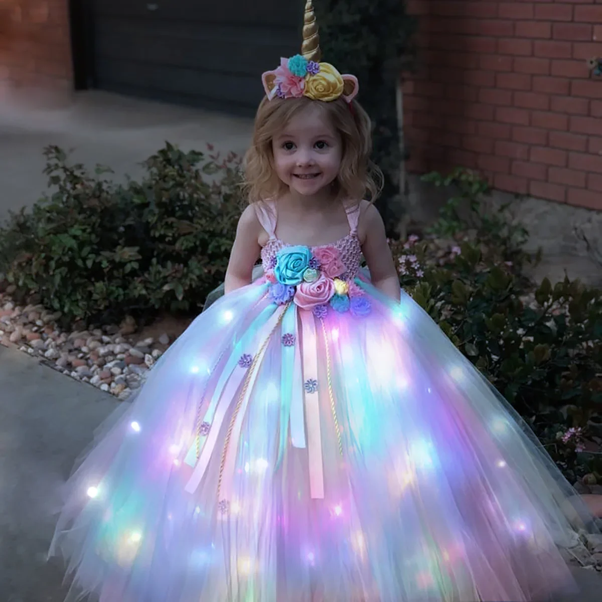 Gilrs Long LED Unicorn Tutu Dr - Baby Tutu Skirt avaliação e preço