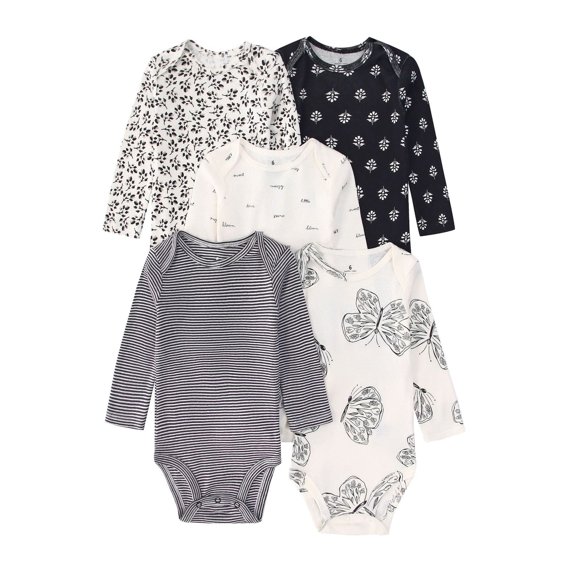 5PCS Newborn Infant Baby Bodys - Baby Clothing Gender Neutral avaliação e preço