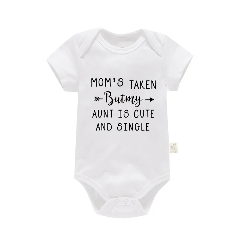 My Aunt Is Cute and Single Fun - Baby Clothing Gender Neutral avaliação e preço